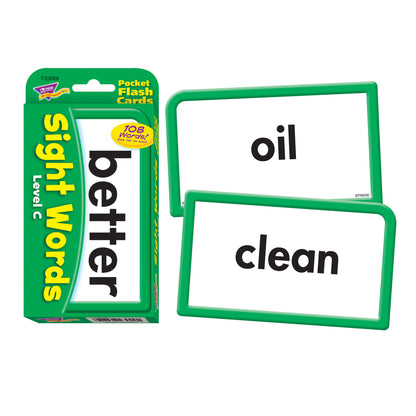 Sight Words – Level C Pocket Flash Cards, 3 Sets