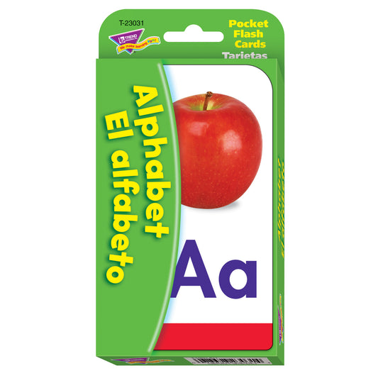 Alphabet/El Alfabeto (EN/SP) Pocket Flash Cards