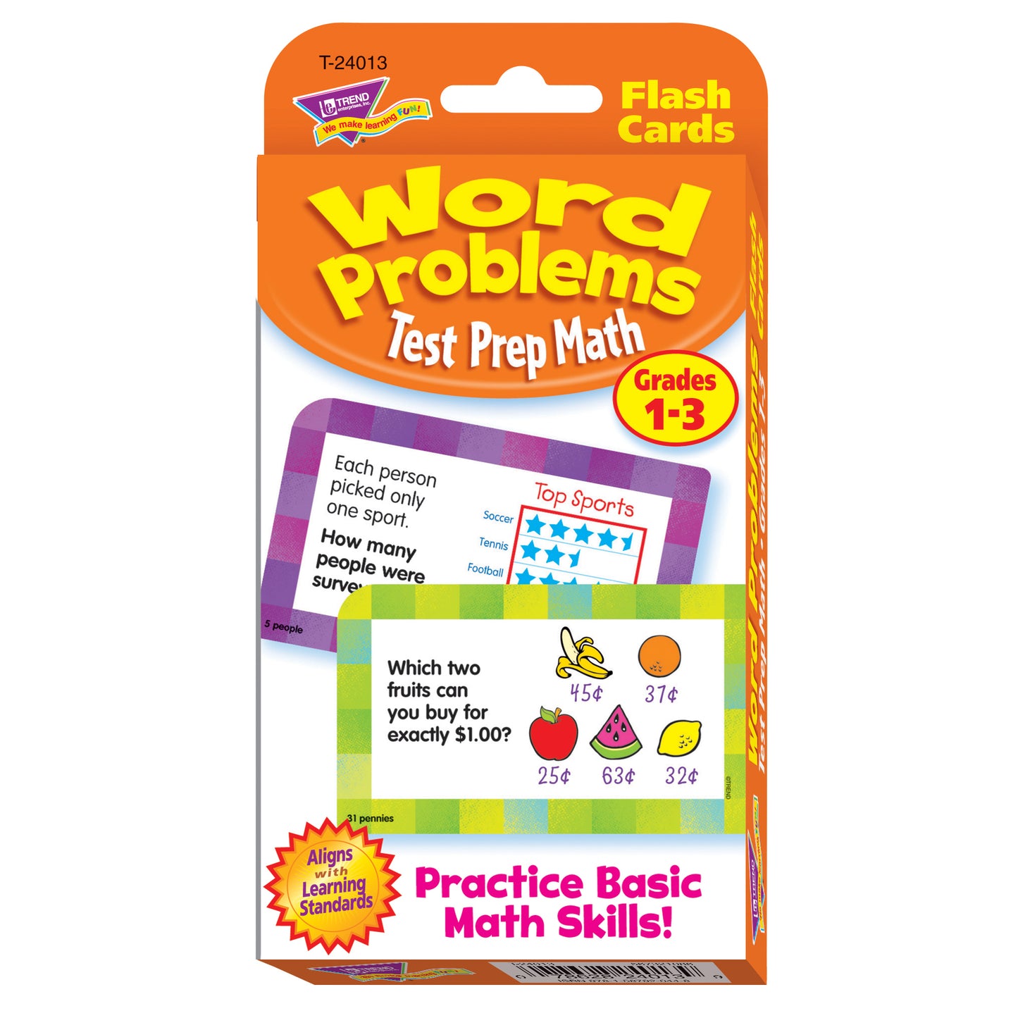 Word Problems Test Prep Math, Grades 1-3 Challenge Cards®