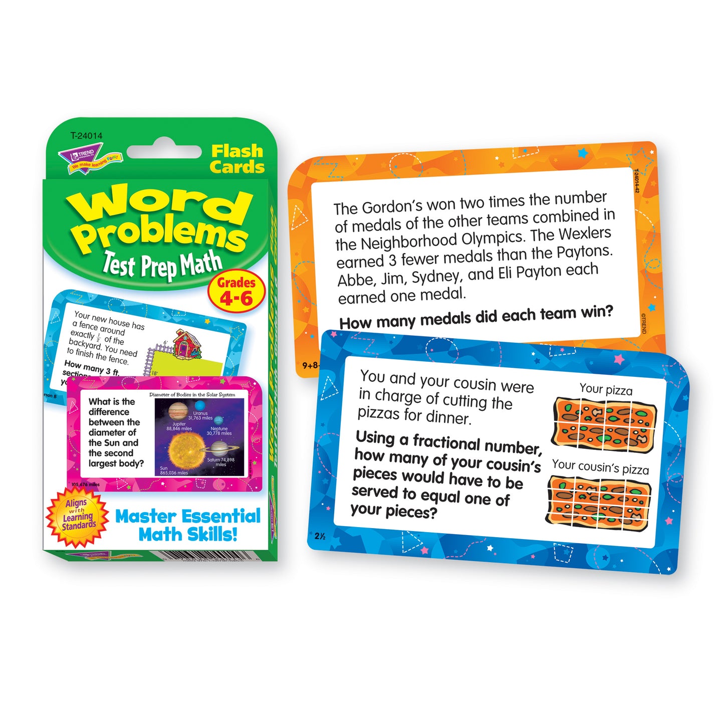 Word Problems Test Prep Math, Grades 4-6 Challenge Cards®