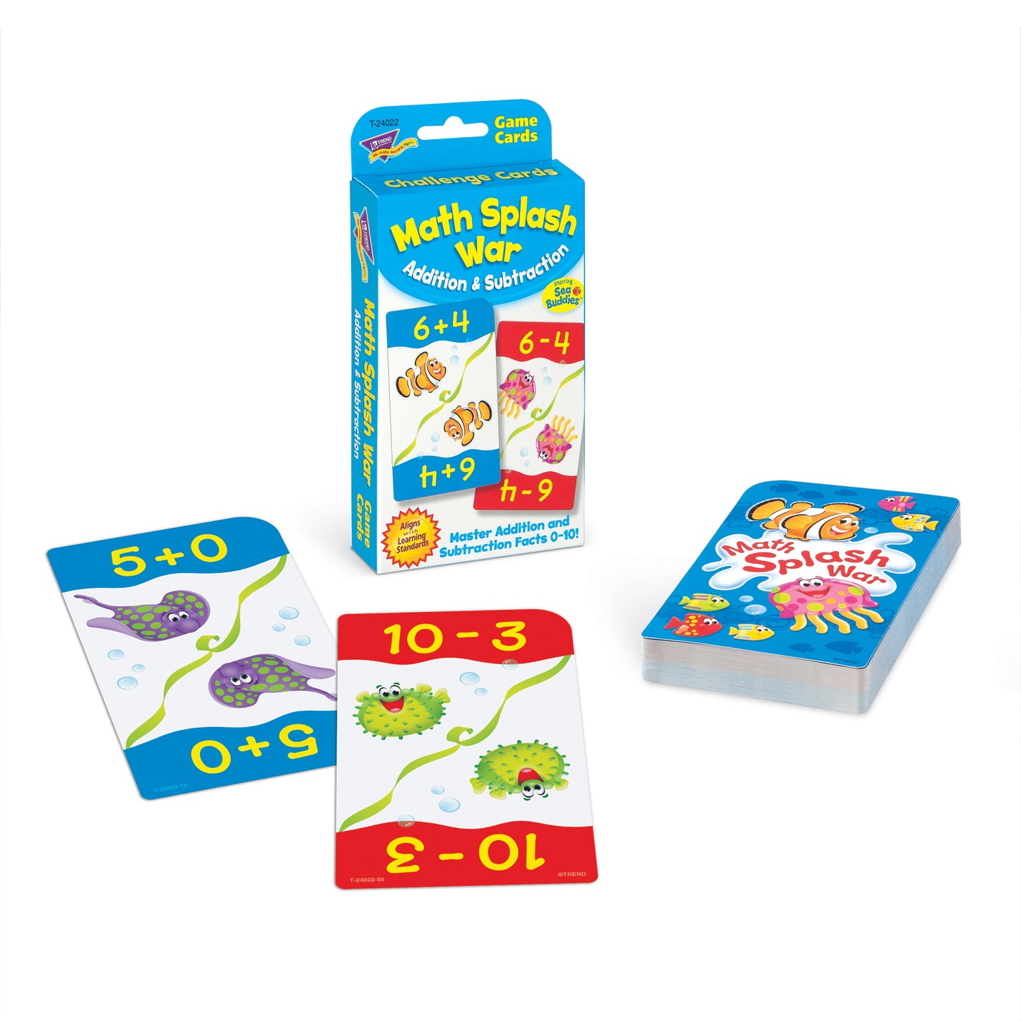 Math Splash War Addition & Subtraction Challenge Cards®, 12 Sets