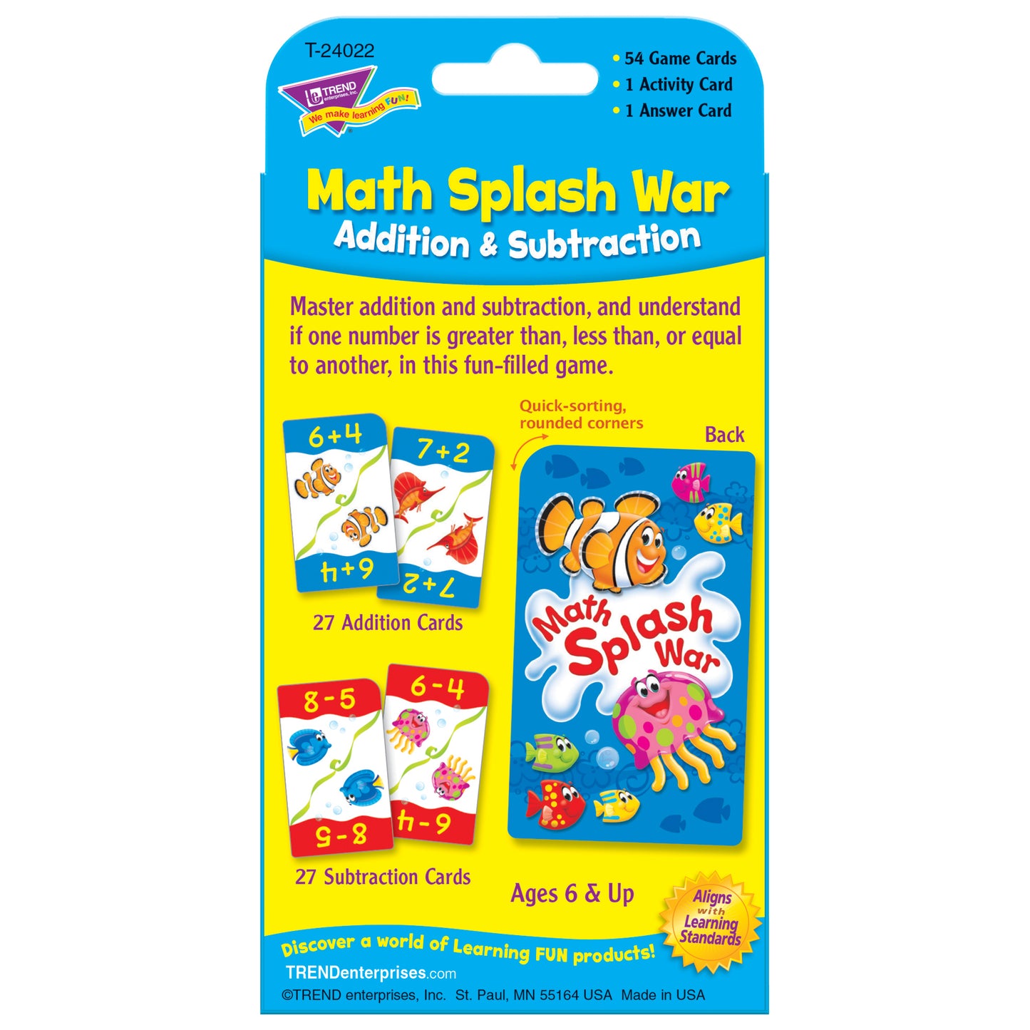 Math Splash War Addition & Subtraction Challenge Cards®