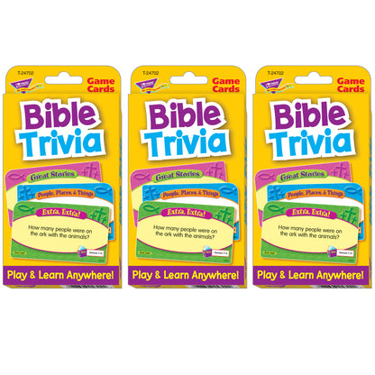 (3 EA) BIBLE TRIVIA CHALLENGE CARDS