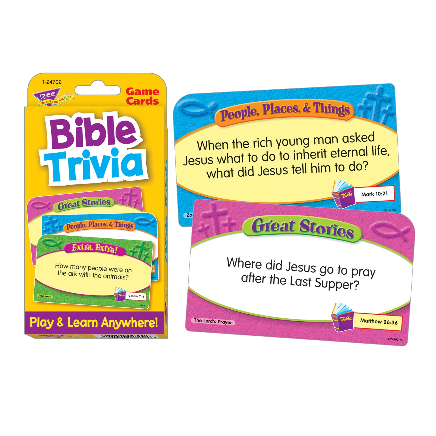 (3 EA) BIBLE TRIVIA CHALLENGE CARDS