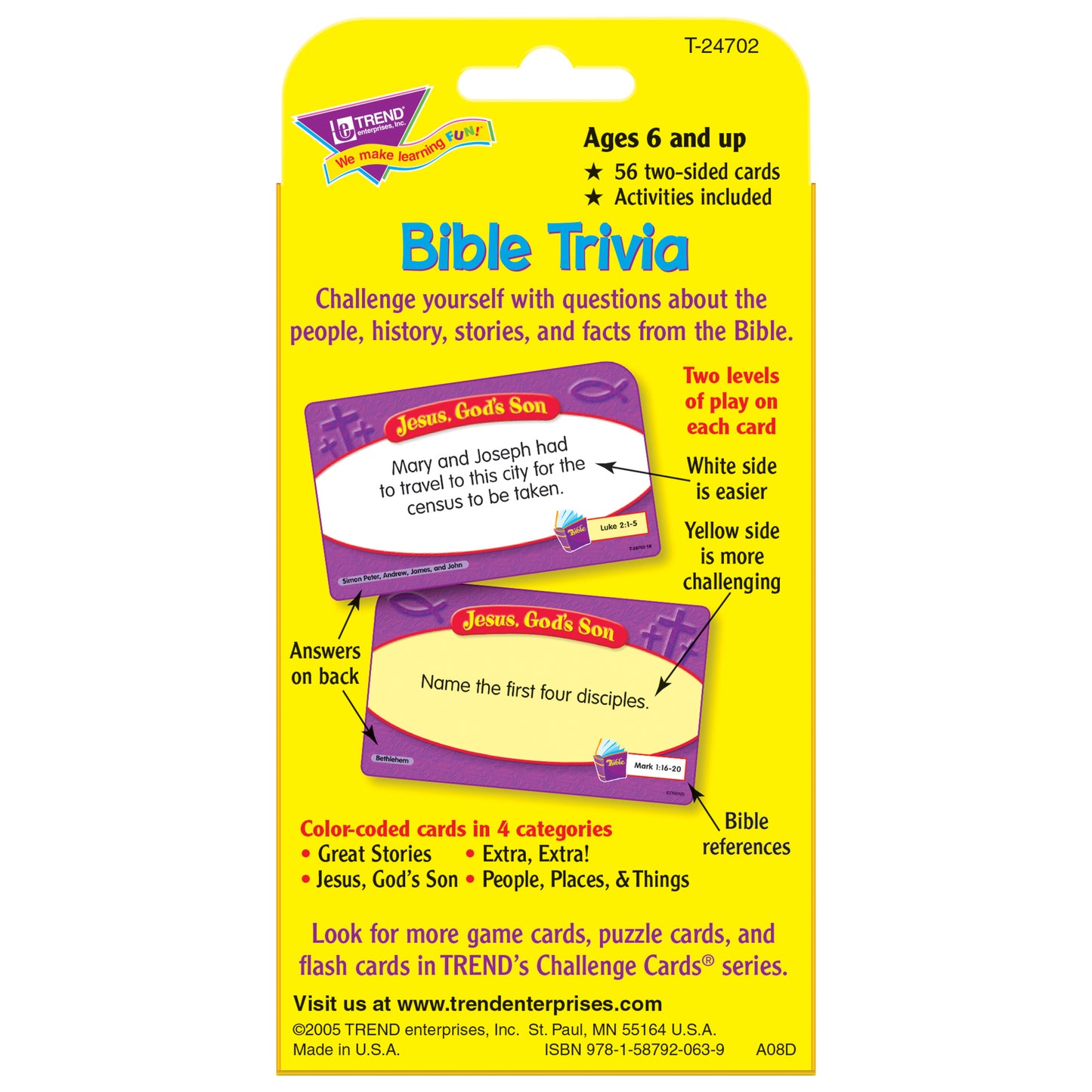 (3 EA) BIBLE TRIVIA CHALLENGE CARDS