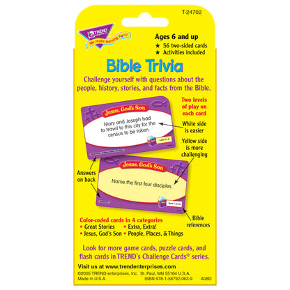 (3 EA) BIBLE TRIVIA CHALLENGE CARDS