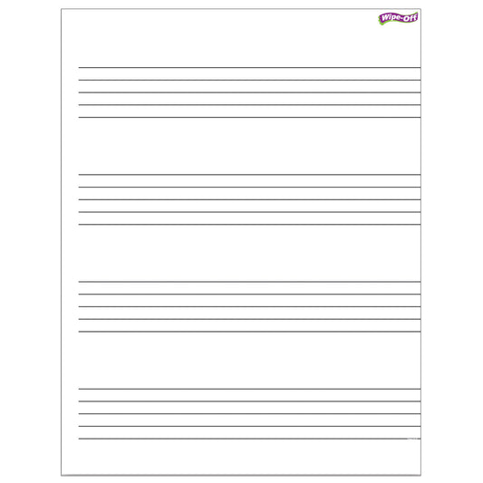 Music Staff Paper Wipe-Off® Chart, 17" x 22"