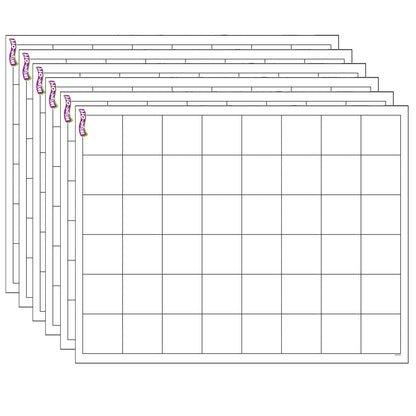 Graphing Grid (Large Squares) Wipe-Off® Chart, 17" x 22", Pack of 6