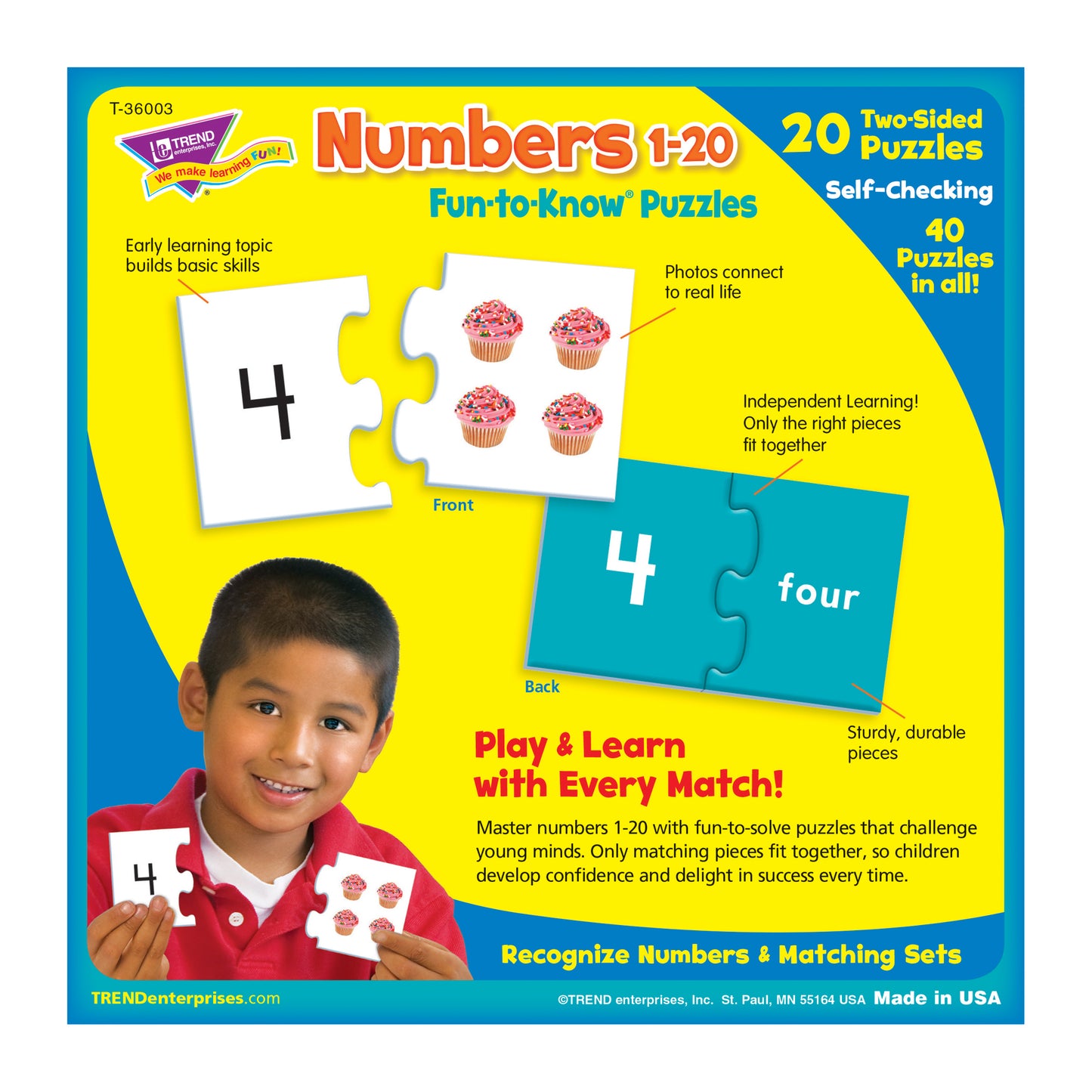 Numbers 1-20 Fun-to-Know® Puzzles