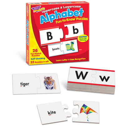 (3 EA) FUN TO KNOW PUZZLES UPPERCAS & LOWERCASE ALPHABET