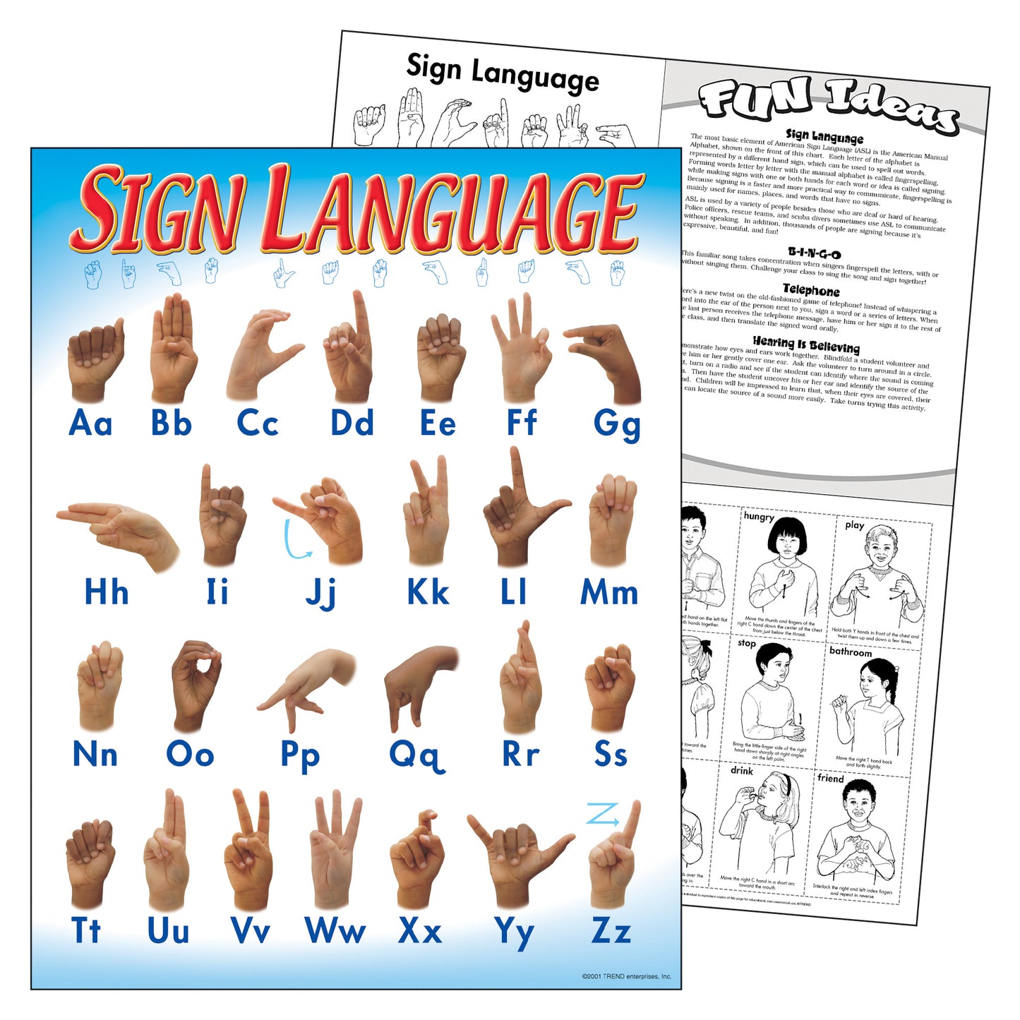 Sign Language Learning Chart, 17" x 22"