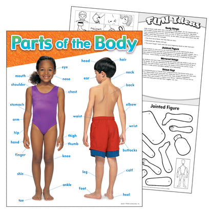 Parts of the Body Learning Chart, 17" x 22"
