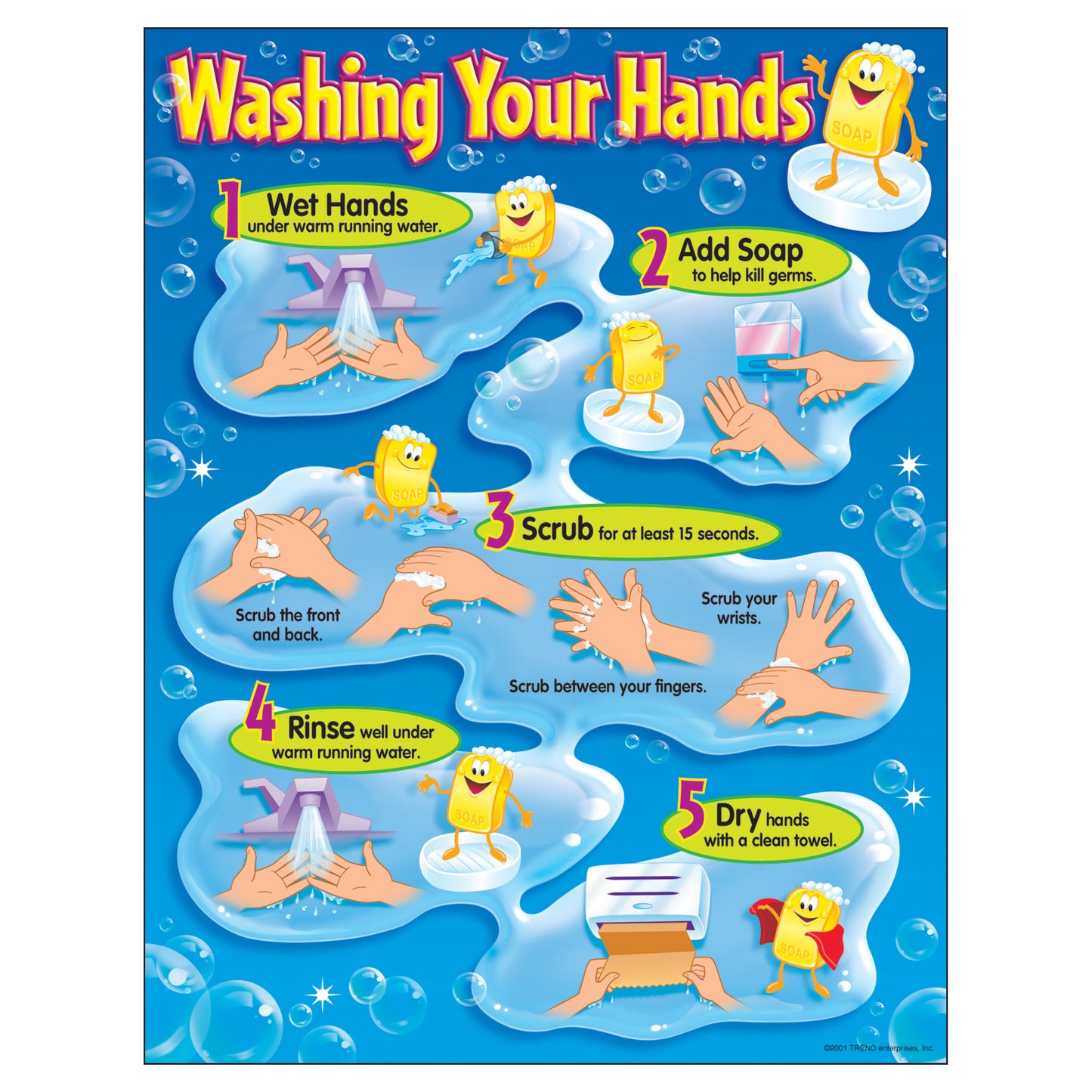 Washing Your Hands Learning Chart, 17" x 22"