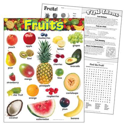 Fruits Learning Chart, 17" x 22"