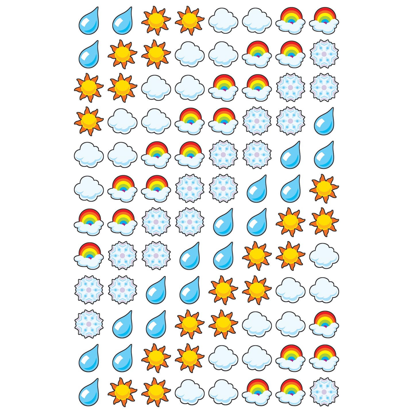 Weather superShapes Stickers, 800 Per Pack, 12 Packs