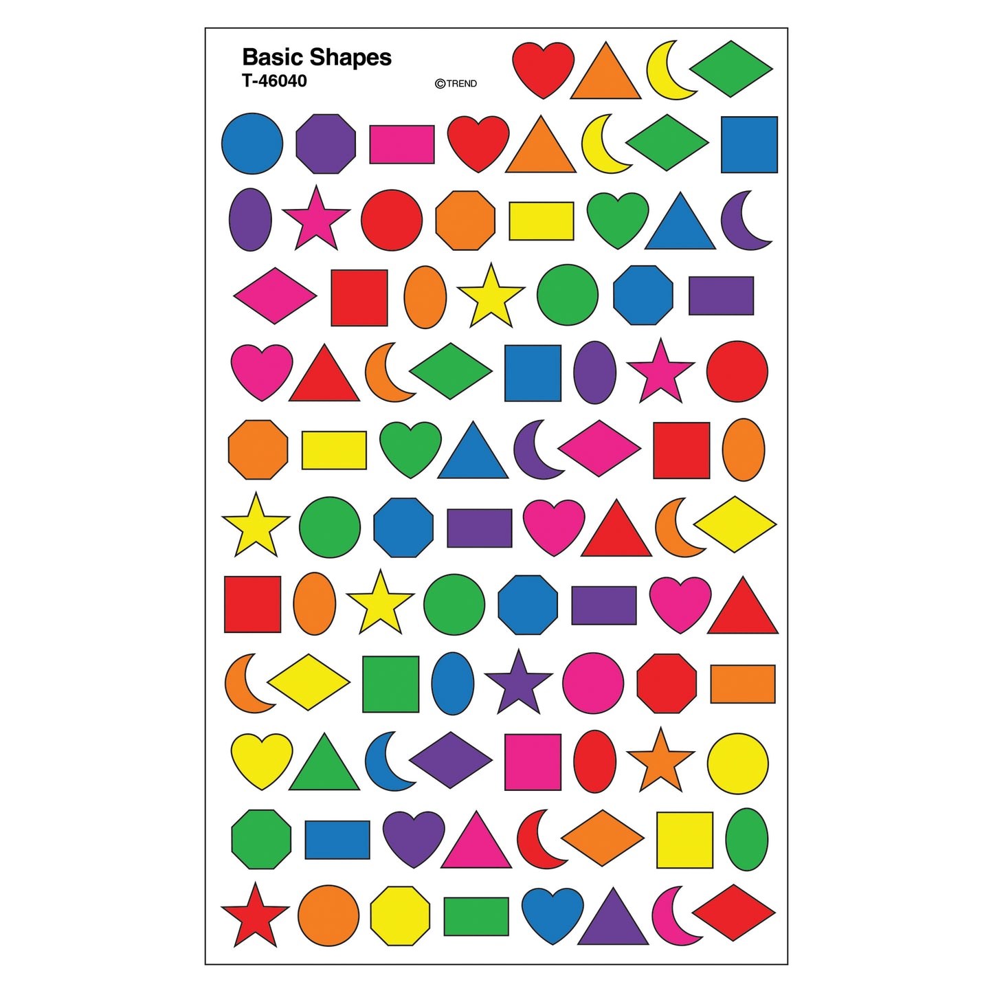 Basic Shapes superShapes Stickers, 800 ct