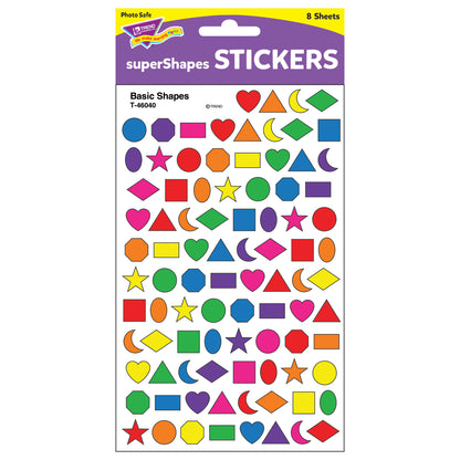 Basic Shapes superShapes Stickers, 800 Per Pack, 12 Packs