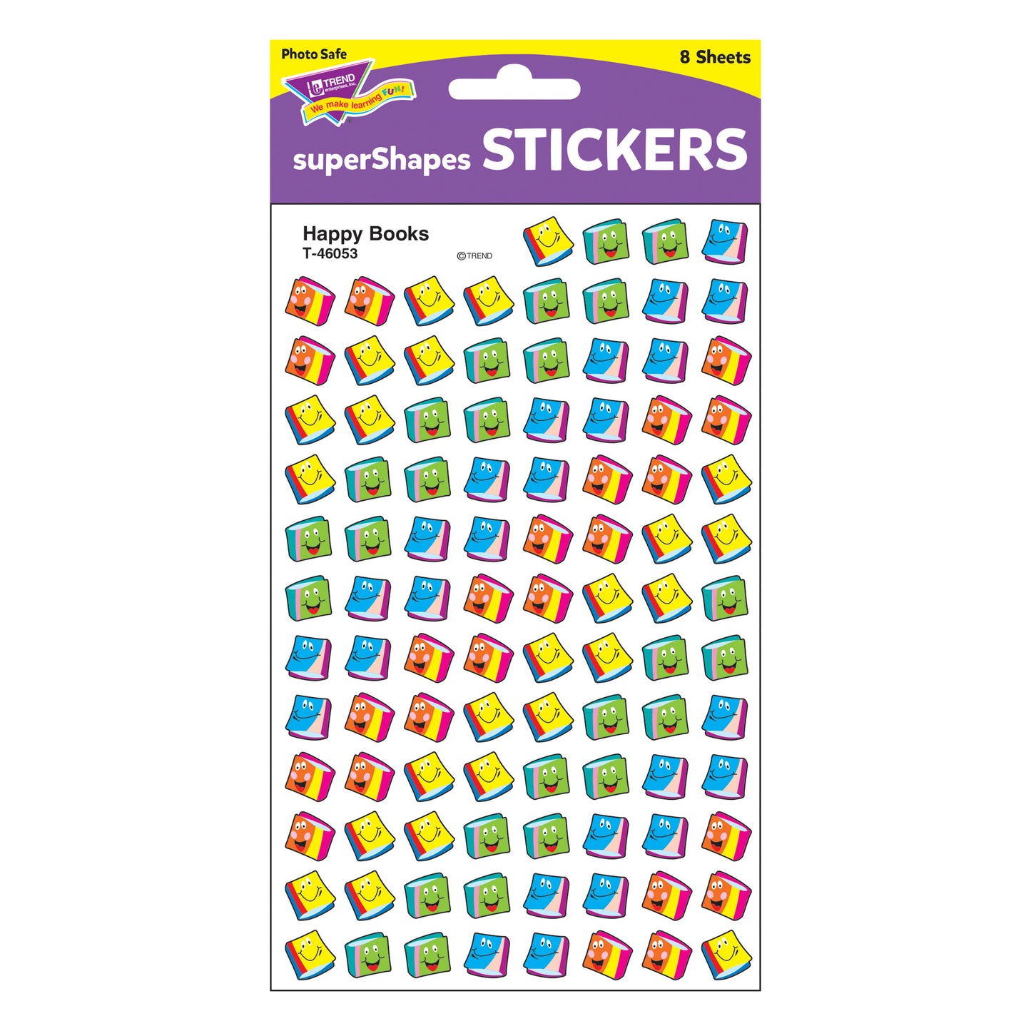 Happy Books superShapes Stickers, 800 Per Pack, 12 Packs