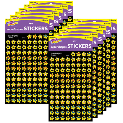 Star Brights superShapes Stickers, 800 Per Pack, 12 Packs