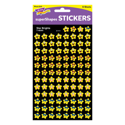 Star Brights superShapes Stickers, 800 Per Pack, 12 Packs