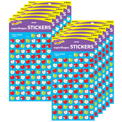 Tasty Apples superShapes Stickers, 800 Per Pack, 12 Packs