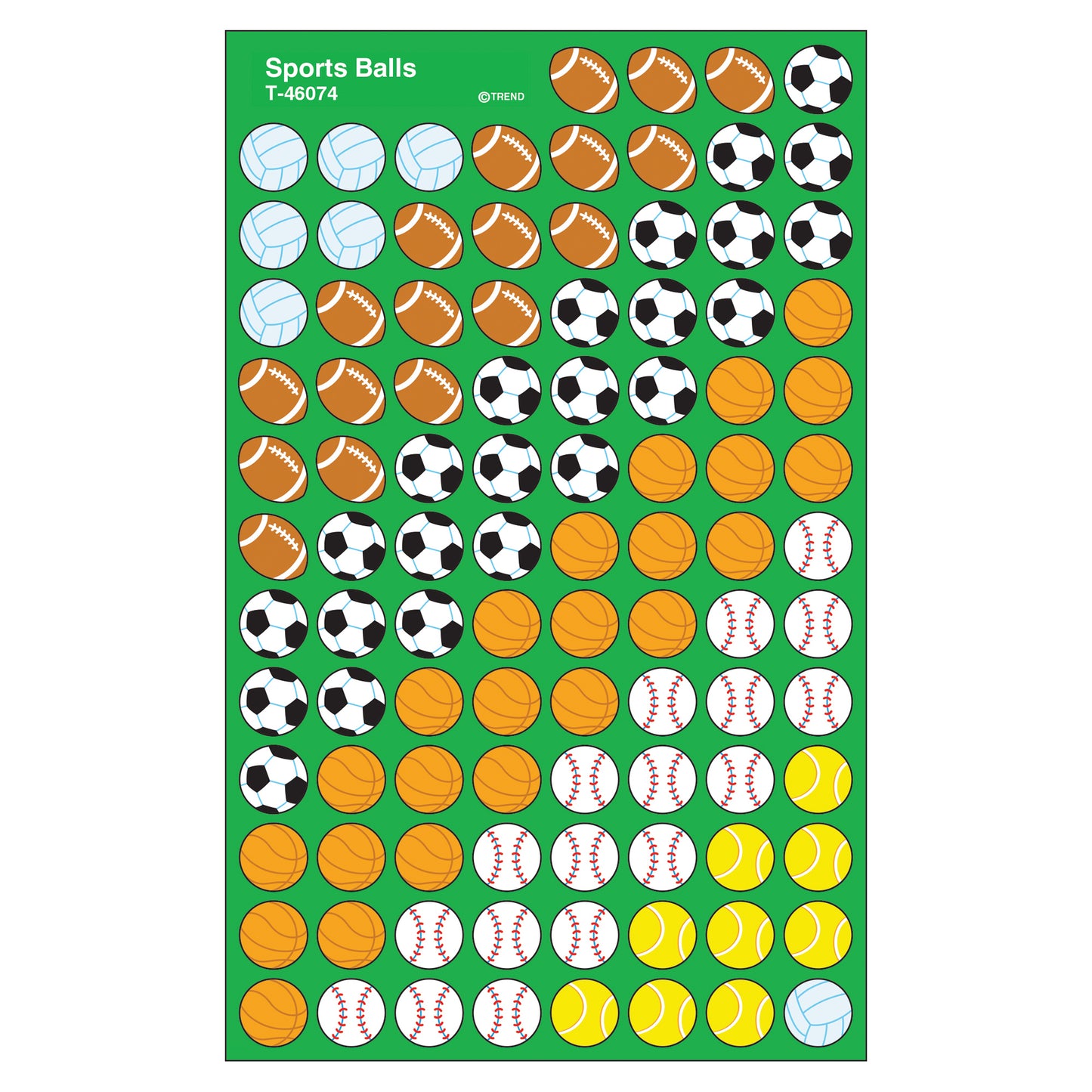 Sports Balls superShapes Stickers, 800 ct