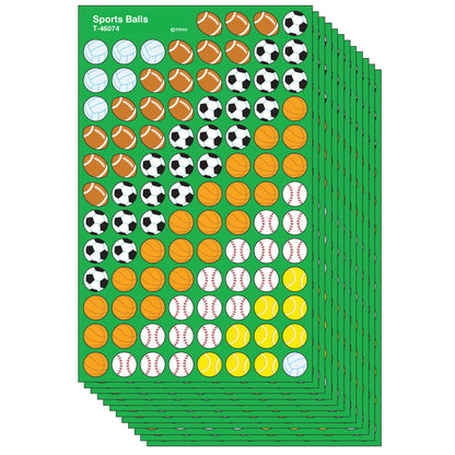 Sports Balls superShapes Stickers, 800 Per Pack, 12 Packs