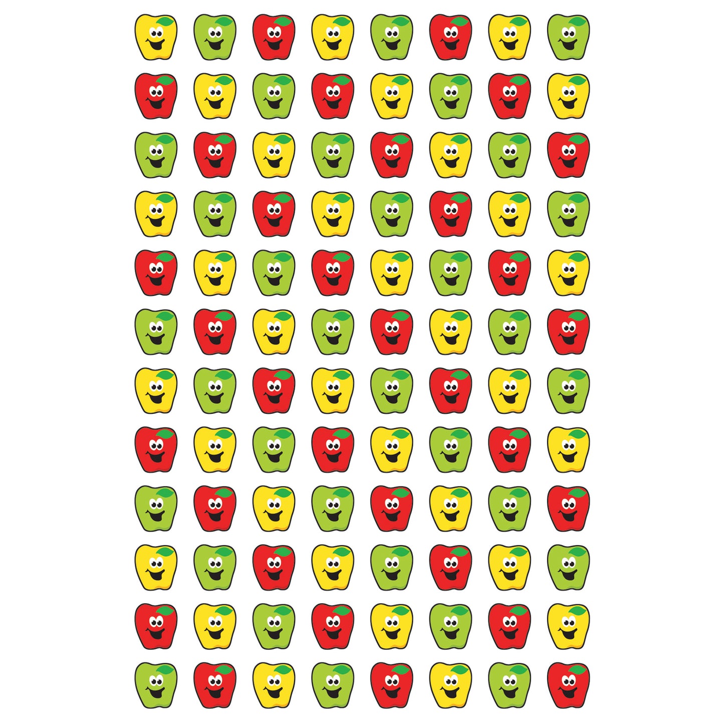 Happy Apples superShapes Stickers, 800 Per Pack, 6 Packs