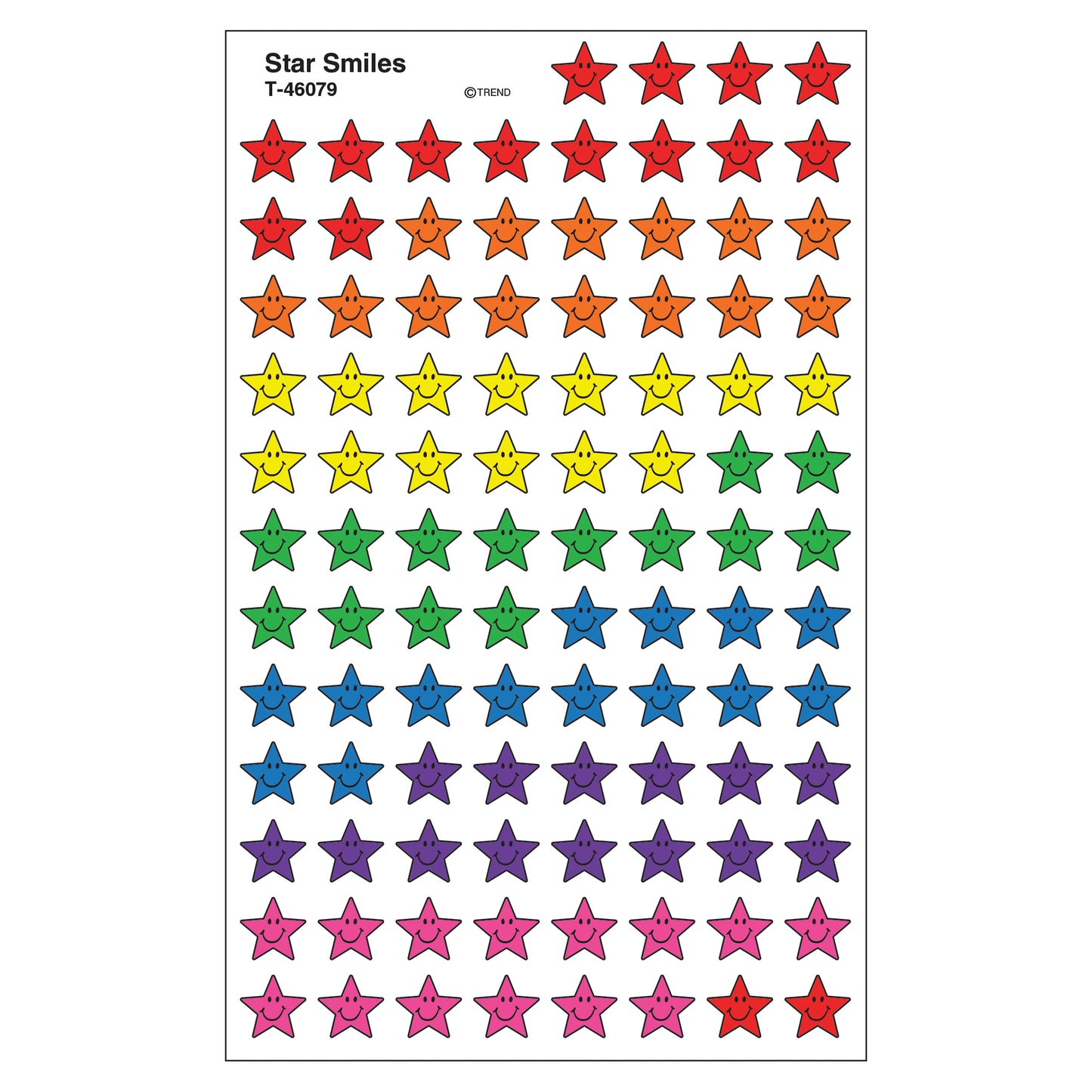 Star Smiles superShapes Stickers, 800 ct