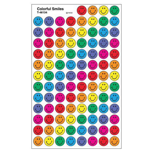 Colorful Smiles superSpots® Stickers, 800 ct