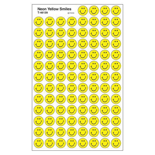 Neon Yellow Smiles superSpots® Stickers, 800 ct