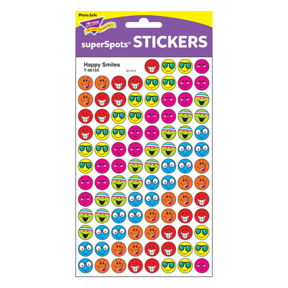 Happy Smiles superSpots® Stickers, 800 ct