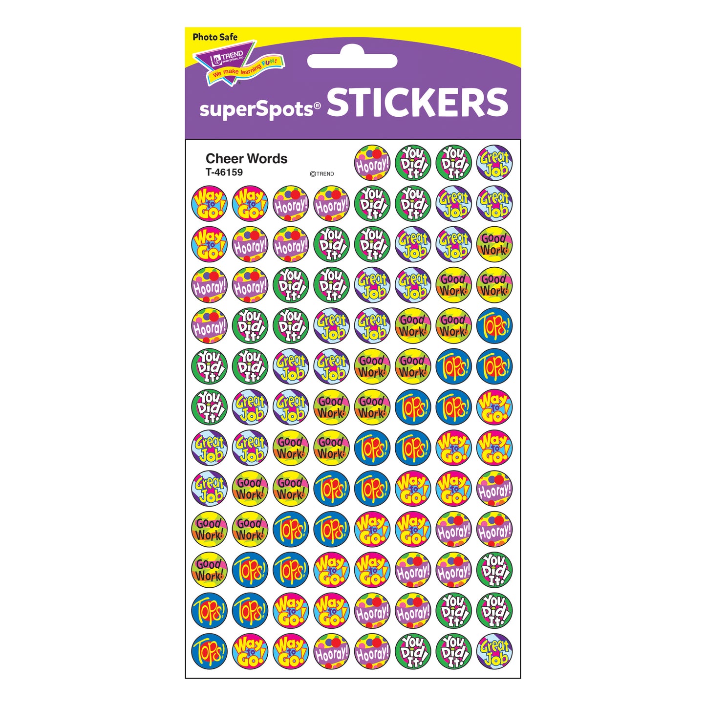 Cheer Words superSpots® Stickers, 800 ct