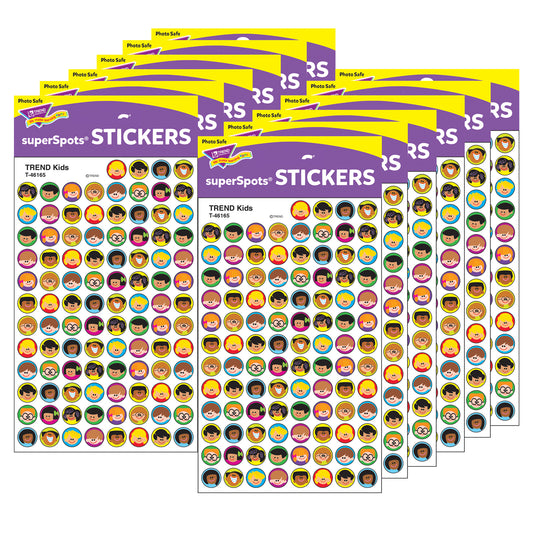 TREND Kids superSpots® Stickers, 800 Per Pack, 12 Packs