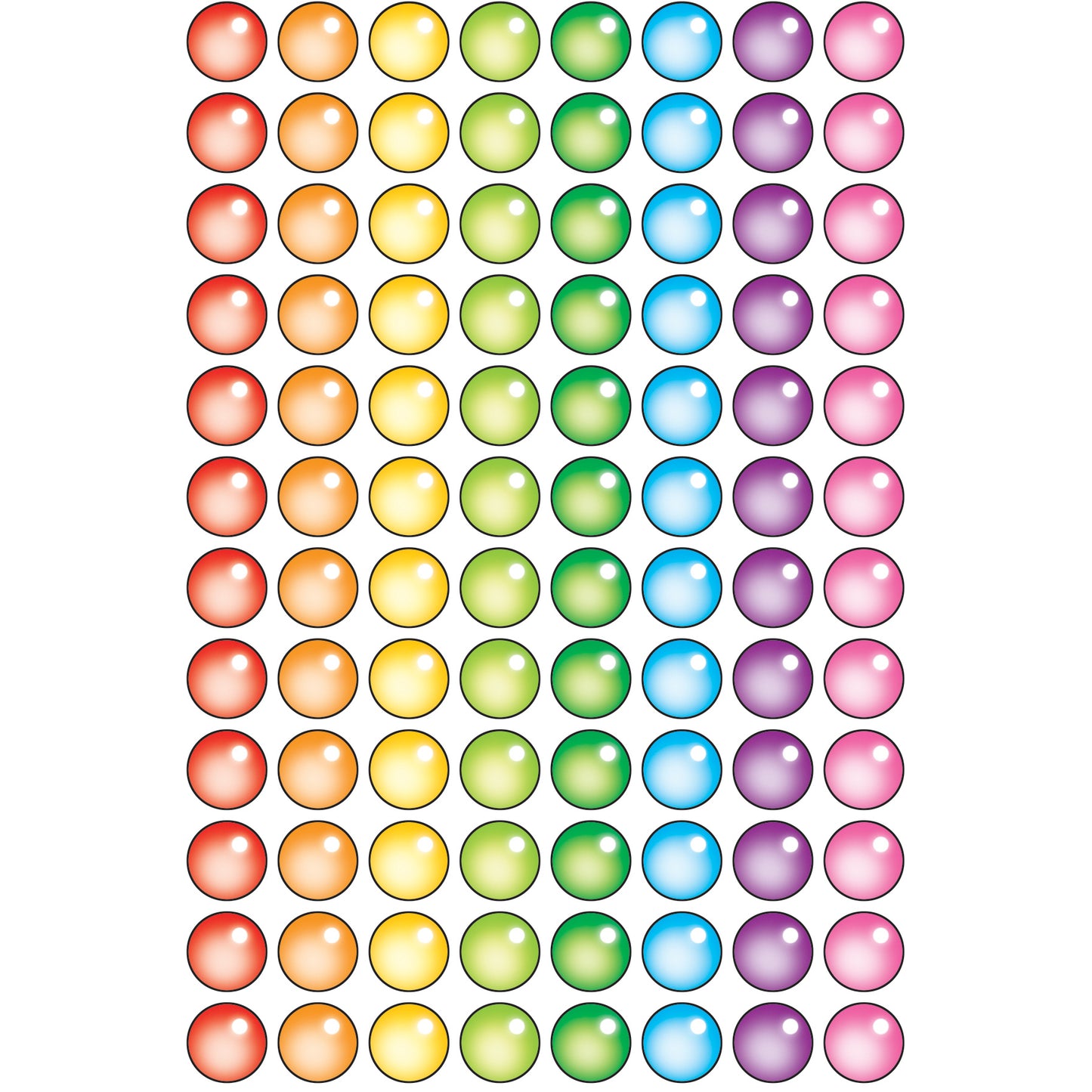 Rainbow Gel superSpots® Stickers, 800 ct