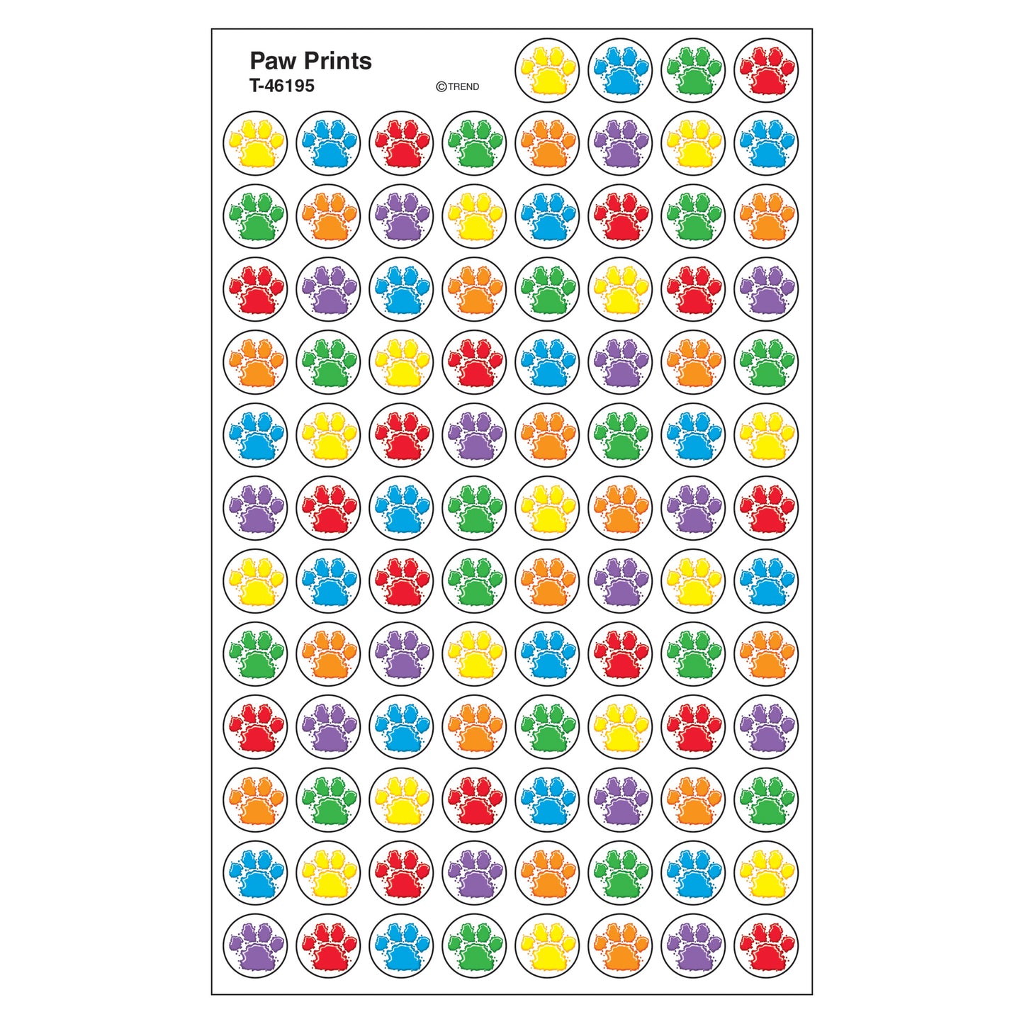 Paw Prints superSpots® Stickers, 800 ct