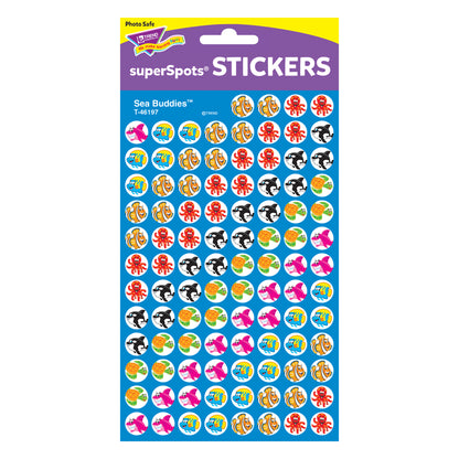 Sea Buddies™ superSpots® Stickers, 800 Per Pack, 12 Packs