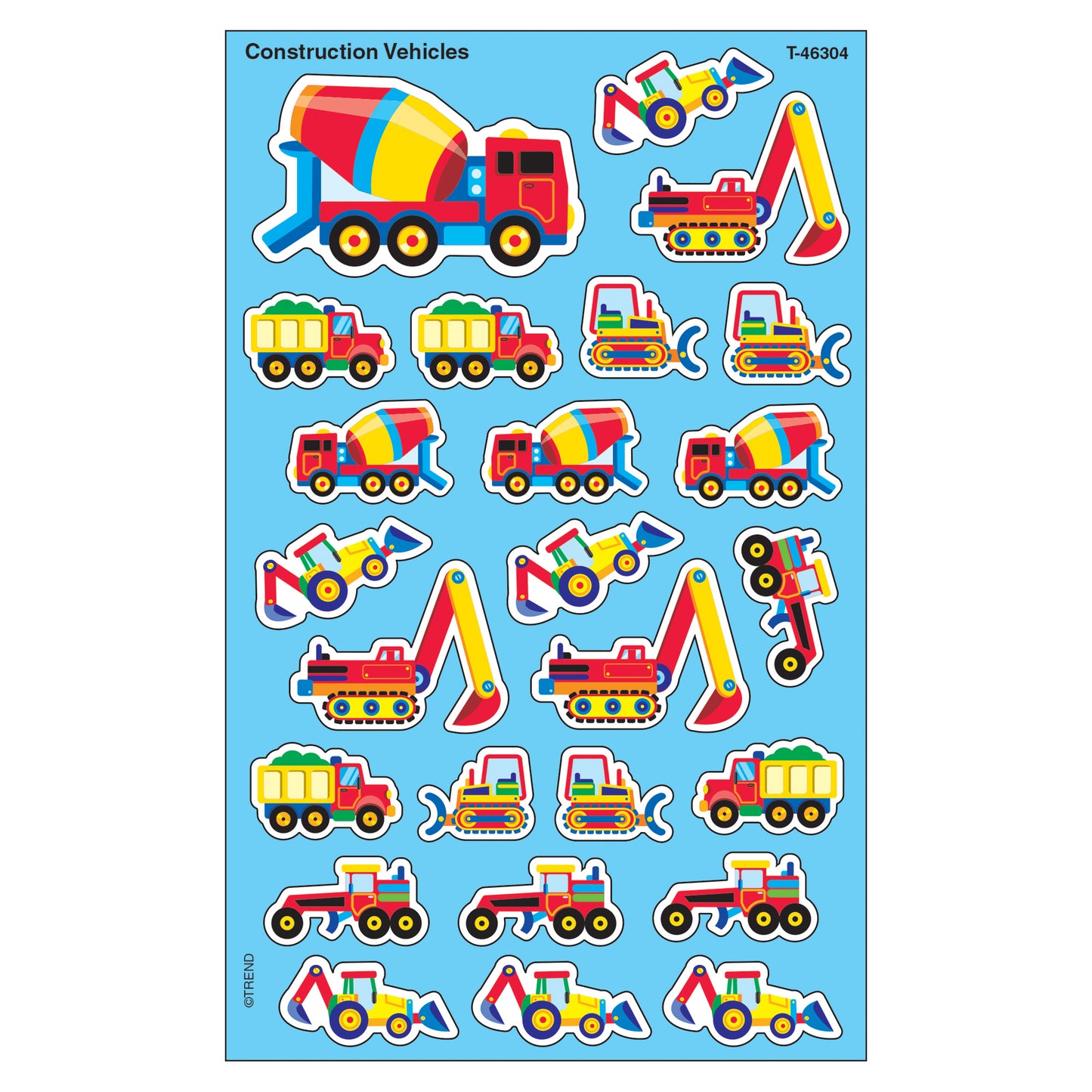 Construction Vehicles superShapes Stickers-Large, 200 ct