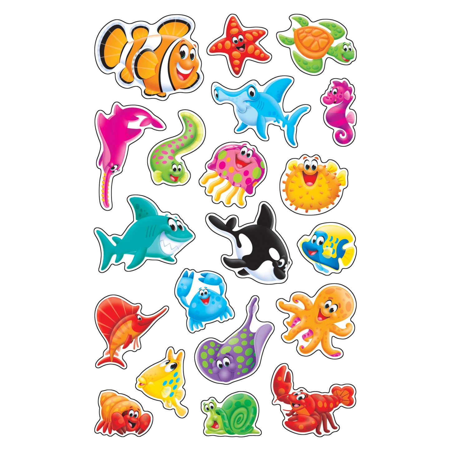 Sea Buddies™ superShapes Stickers-Large, 160 Per Pack, 12 Packs