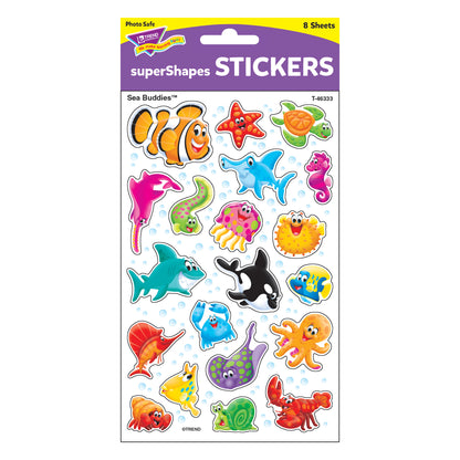 Sea Buddies™ superShapes Stickers-Large, 160 Per Pack, 12 Packs