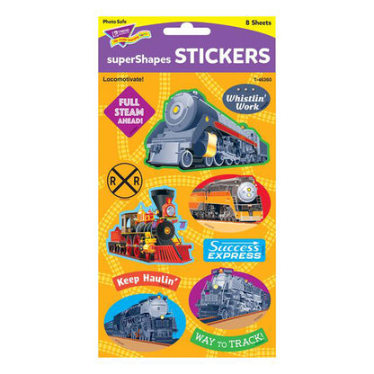 Locomotivate! Large superShapes Stickers, 88 Per Pack, 6 Packs