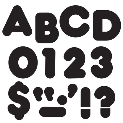 Black 4" Casual Uppercase Ready Letters®, 6 Packs