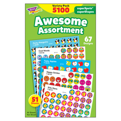 Awesome Assortment superSpots®/superShapes Variety Pack, 5100 Per Pack, 2 Packs