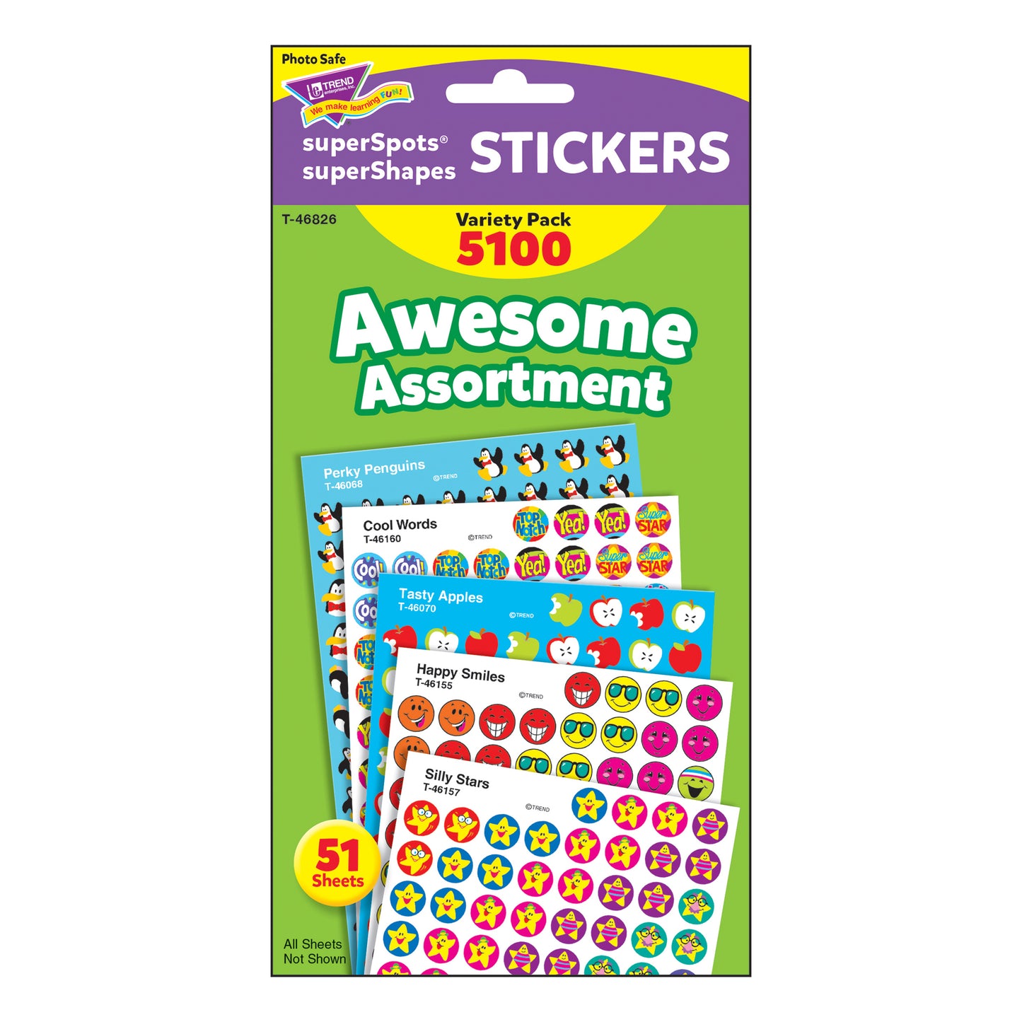 Awesome Assortment superSpots®/superShapes Variety Pack, 5100 Per Pack, 2 Packs