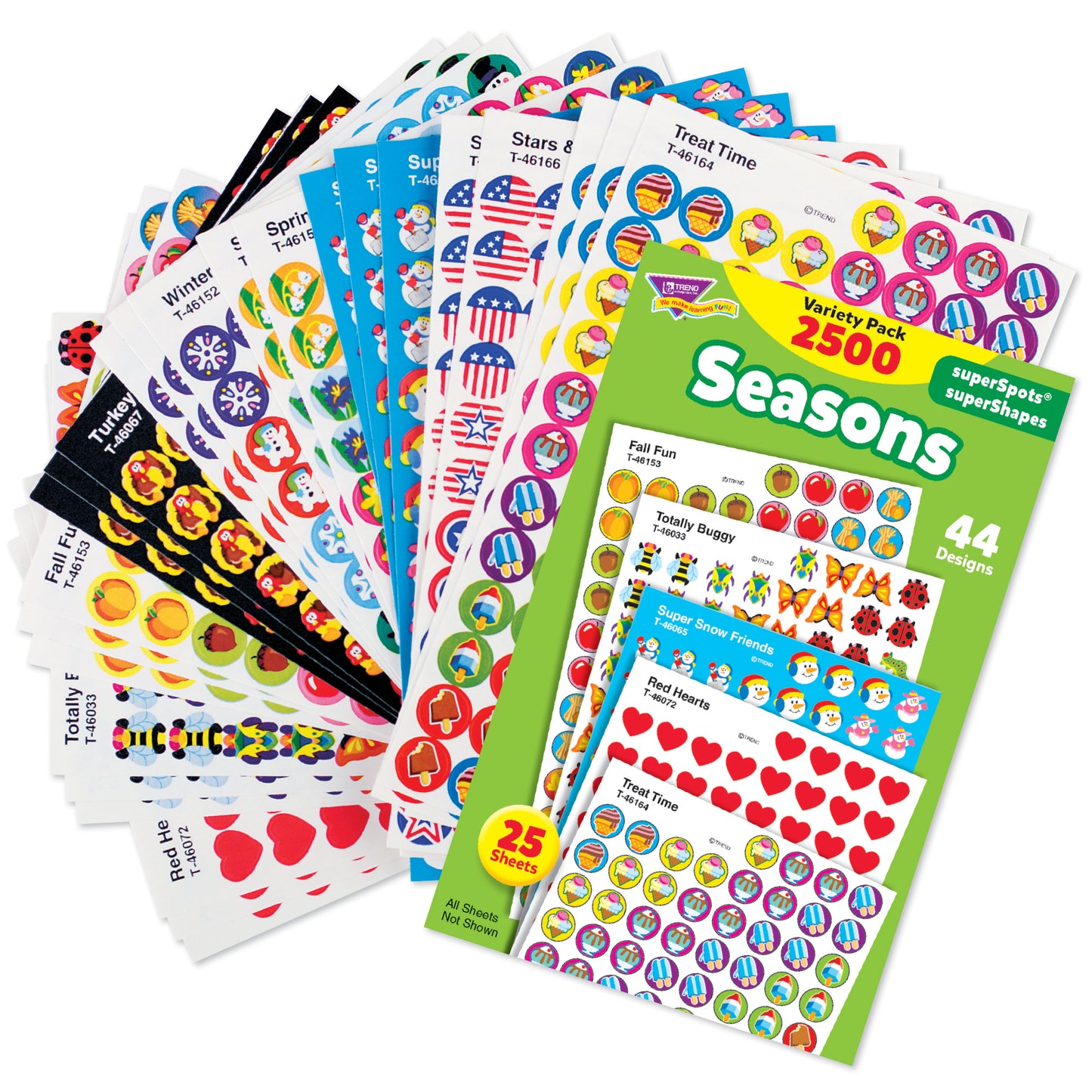 Seasons superSpots®/superShapes Variety Pack, 2500 Per Pack, 3 Packs