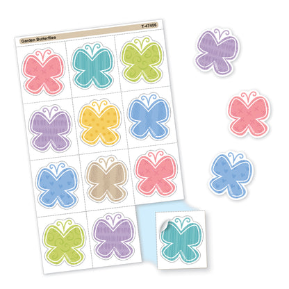 Garden Butterflies Tear & Share Stickers®, 60 Per Pack, 6 Packs