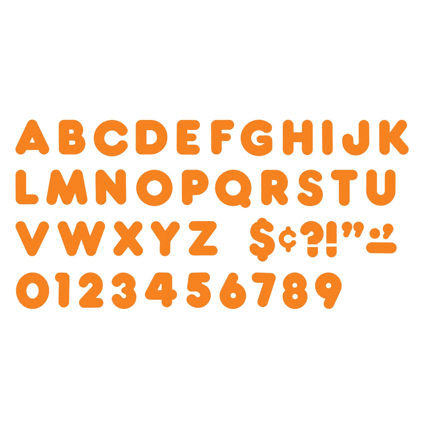 Orange 4" Casual Uppercase Ready Letters®, 6 Packs