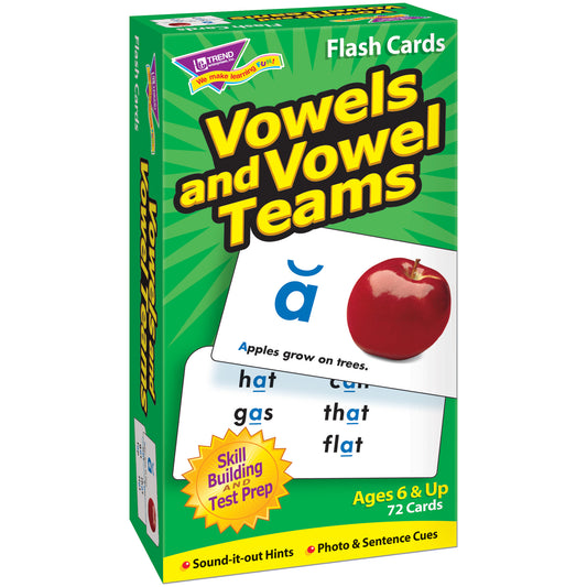 (3 EA) FLASH CARDS VOWELS & VOWEL TEAMS 72/BOX