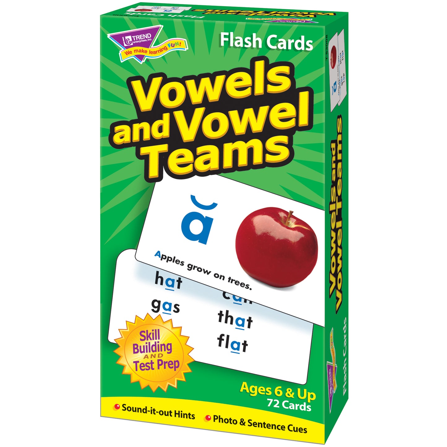 (3 EA) FLASH CARDS VOWELS & VOWEL TEAMS 72/BOX