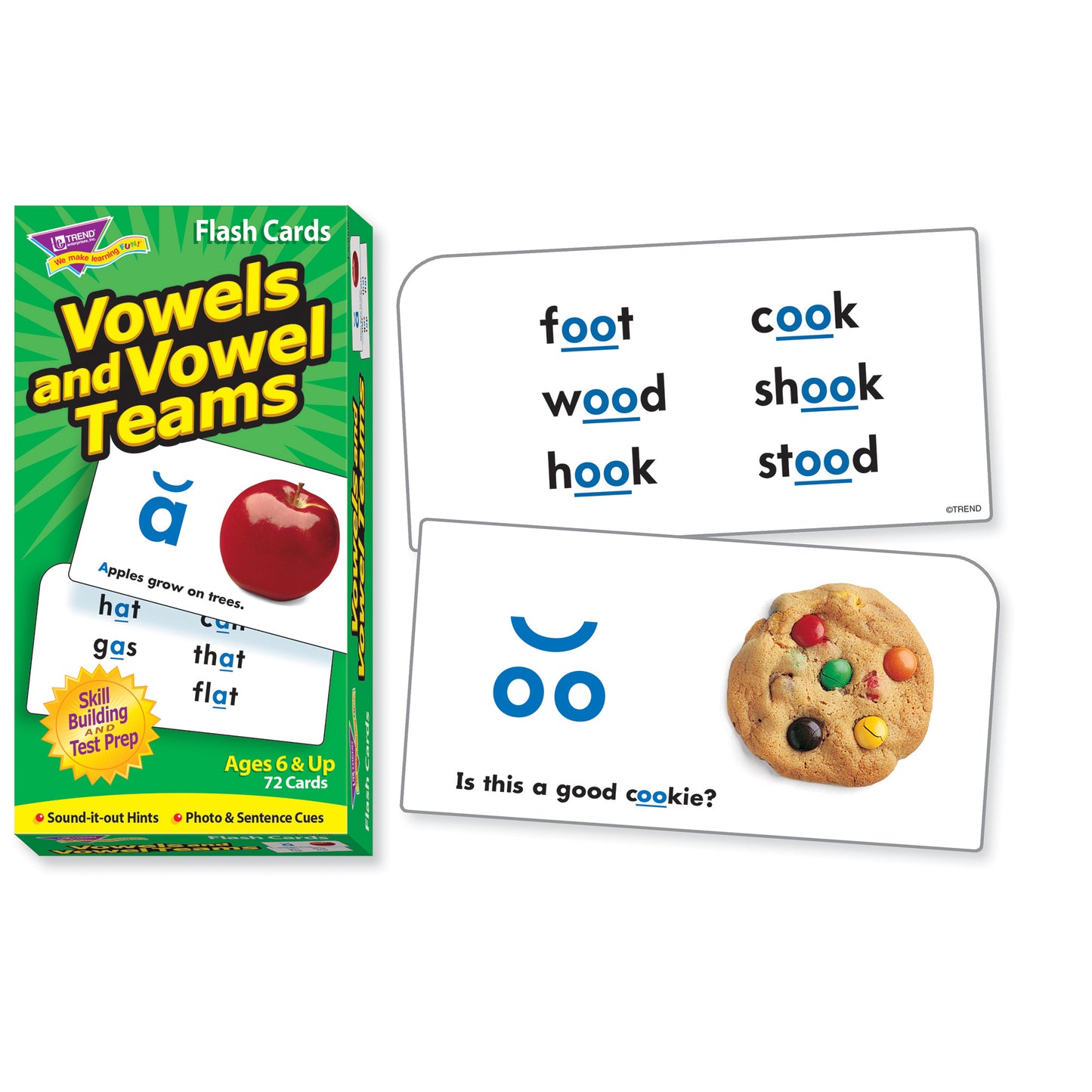 (3 EA) FLASH CARDS VOWELS & VOWEL TEAMS 72/BOX